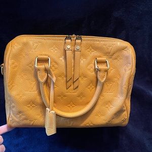 Louis Vuitton Saffron Empreinte Leather Speedy B 25